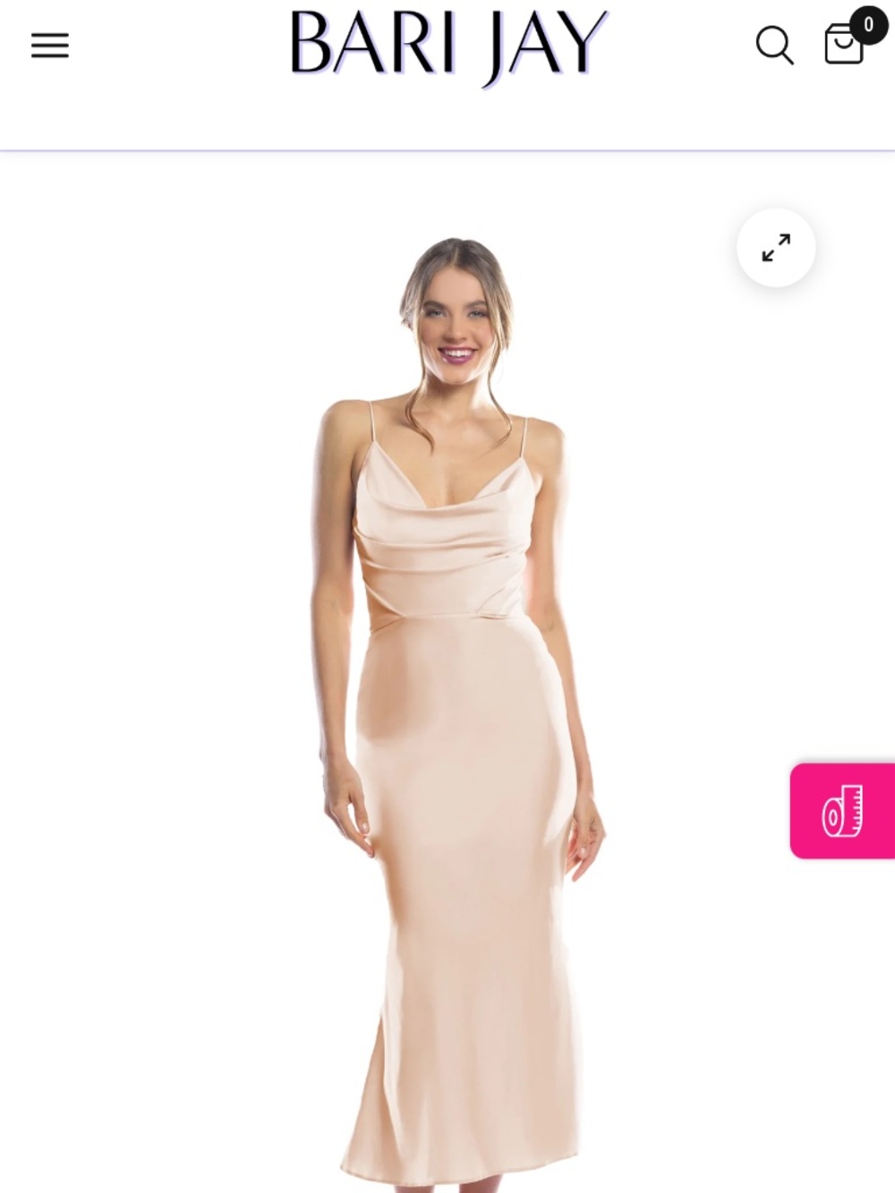 Brand new with tags Bari Jay dress Size Medium in Champagne